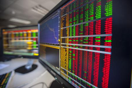 Final year mathematics students working at Bloomberg API terminals for modelling financial data.