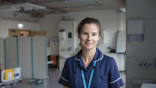 Midwife Indi Collier, former University of Plymouth Midwifery student