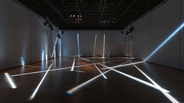 Rehearsal space with a lighting rig at the House